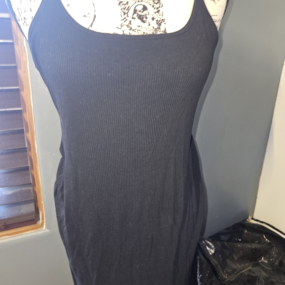 Shein Juniors Black Spaghetti Strap Bodycon Dress Size Xl (12) - Picture 2 of 10